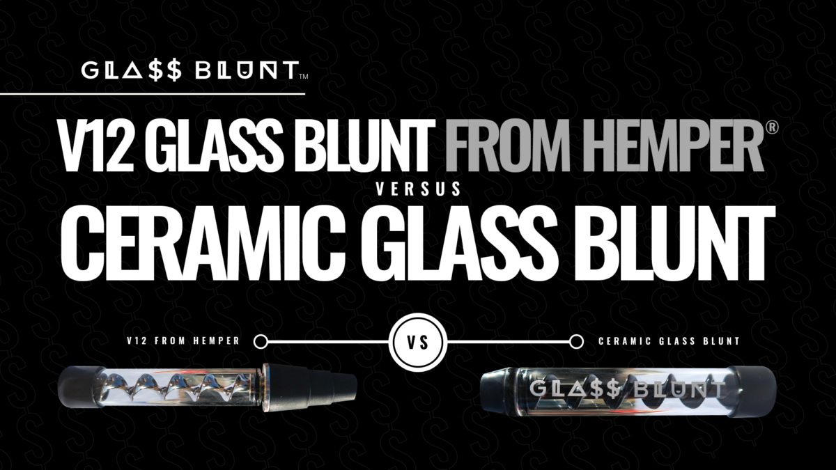 , V12 Twisty Glass Blunt From Hemper Vs Ours, Glassblunt